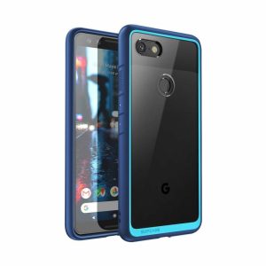 Google | Google Pixel 3 Unicorn Beetle Style Protective Clear Case with TPU Bumper-Blue Google Blue