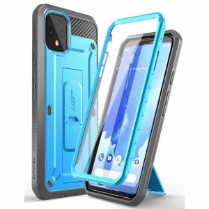 Google | Google Pixel 4 Unicorn Beetle Pro Rugged Holster Case-Blue Google Blue