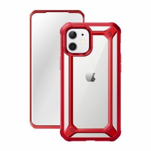 IPhone | iPhone 12 6.1 inch Unicorn Beetle Exo with Screen Protector Clear Case-Red IPhone IPhone