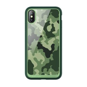 IPhone | iPhone X / XS Unicorn Beetle Style Slim Clear Case-Green Camouflage IPhone Green Camouflage