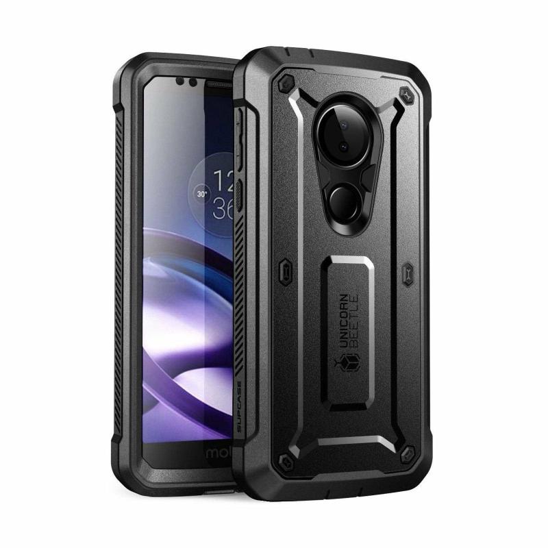 More | Moto G6 Play Unicorn Beetle Pro Rugged Case with Holster-Black More Black