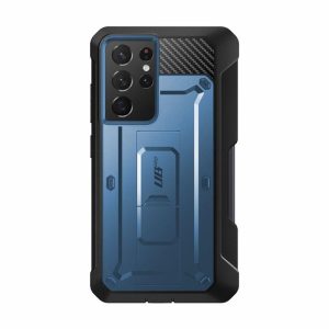 Samsung | Galaxy S21 Ultra Unicorn Beetle Pro Rugged Case with S-Pen Holder – Metallic Blue Phone Cases Metallic Blue