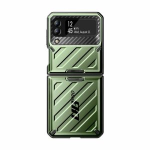 Samsung | Galaxy Z Flip4 Unicorn Beetle PRO Rugged Case with Belt Clip-Dark Green Phone Cases Dark Green