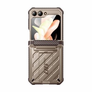 Samsung | Galaxy Z Flip5 Unicorn Beetle PRO Rugged Case with Belt Clip-Cream Phone Cases Cream