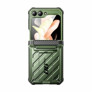 Samsung | Galaxy Z Flip5 Unicorn Beetle PRO Rugged Case with Belt Clip-Dark Green Phone Cases Dark Green