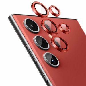 Samsung | Tempered Glass Camera Lens Protector for Galaxy S23 Ultra-Red Phone Cases Red