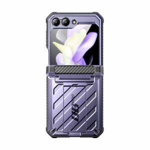 Samsung | Galaxy Z Flip5 Unicorn Beetle PRO Rugged Case with Belt Clip-Metallic Purple Phone Cases Metallic Purple