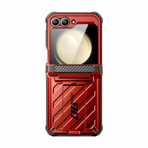 Samsung | Galaxy Z Flip6 Unicorn Beetle PRO Rugged Case with Belt Clip-Metallic Red Phone Cases Metallic Red