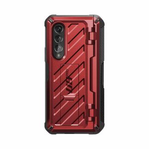 Samsung | Galaxy Z Fold4 Unicorn Beetle PRO Rugged Case with S-Pen Holder-Metallic Red Phone Cases Metallic Red