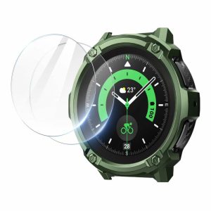 Galaxy | Galaxy Watch5 Pro 45mm Unicorn Beetle Rugged Case with Glass Screen Protectors-Dark Green